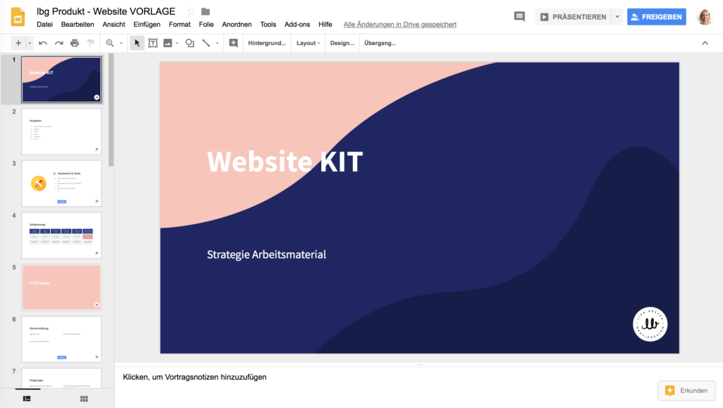 Lisa Breyer Grafikdesign Website Kit Arbeitsmaterial Screenshot